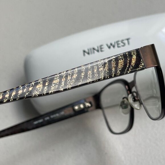 Nine West Eyeglass Frames Satin Brown with Case NW1067 210 51-16-135 - Picture 4 of 14